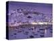 Overview of Mykonos Town harbor, Mykonos, Cyclades Islands, Greece-Walter Bibikow-Premier Image Canvas