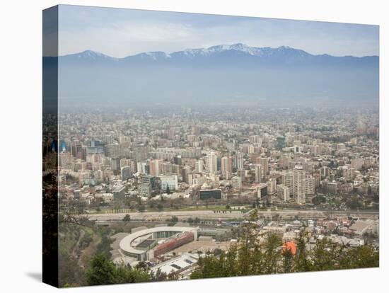 Overview of Santiago from Atop Cerro San Cristobal at Parque Metropolitano De Santiago-Kimberly Walker-Premier Image Canvas