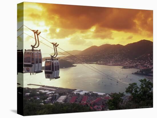 Overview of Town and Harbor, Charlotte Amalie, St. Thomas, Caribbean-Robin Hill-Premier Image Canvas
