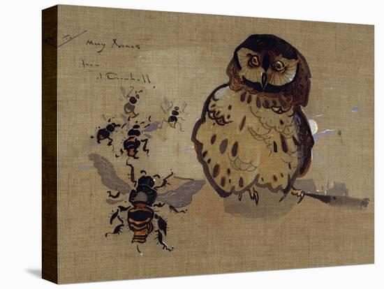 Owl and Bees-Joseph Crawhall-Premier Image Canvas