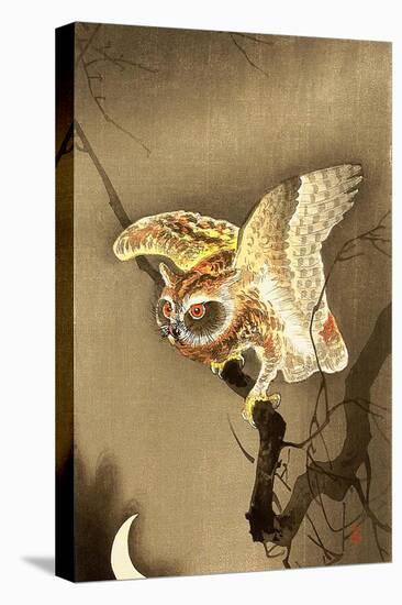 Owl and Crescent Moon-Koson Ohara-Premier Image Canvas