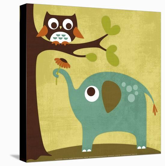 Owl and Elephant-Nancy Lee-Stretched Canvas