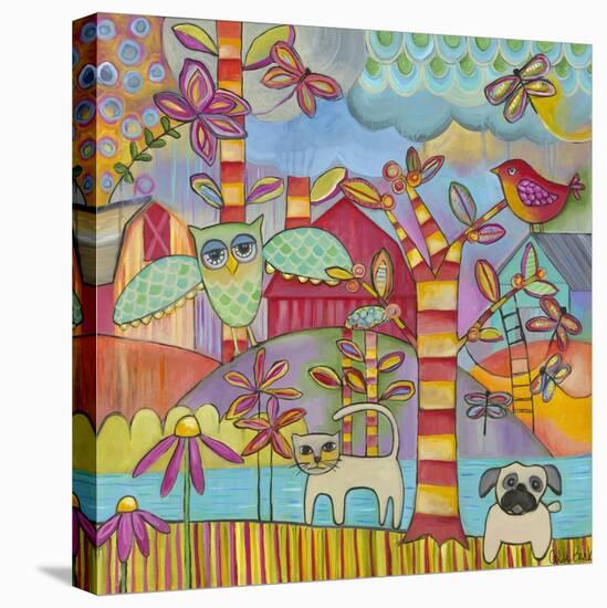 Owl Cat Dog 1-Carla Bank-Premier Image Canvas