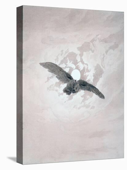 Owl Flying Against a Moonlit Sky-Caspar David Friedrich-Premier Image Canvas