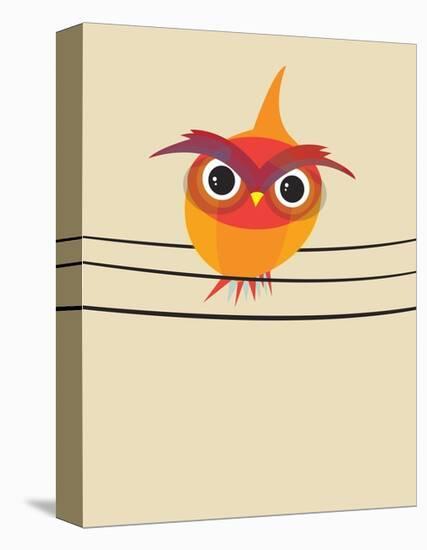 Owl on a Wire-Volkan Dalyan-Stretched Canvas