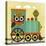 Owl Train Conductor-Nancy Lee-Stretched Canvas