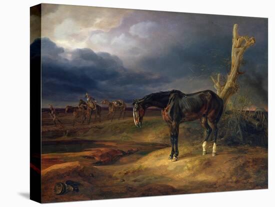 Ownerless Horse on the Battlefield at Moshaisk in 1812, 1834-Albrecht Adam-Premier Image Canvas