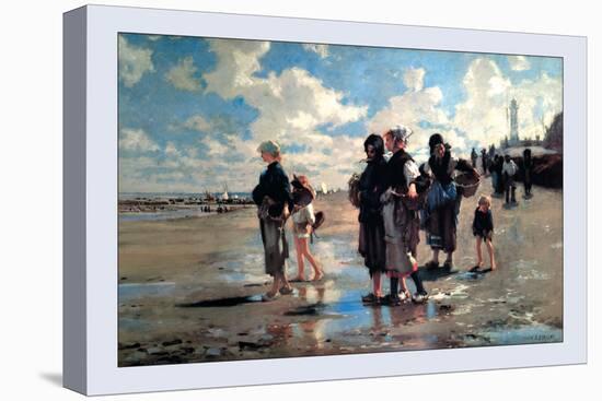 Oyster Gatherers of Cancale-John Singer Sargent-Stretched Canvas