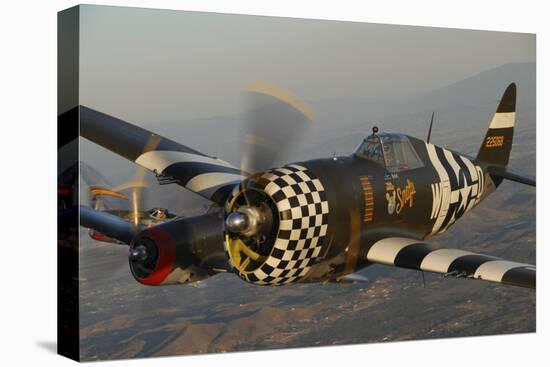 P-47 Thunderbolt Flying over Chino, California-Stocktrek Images-Premier Image Canvas