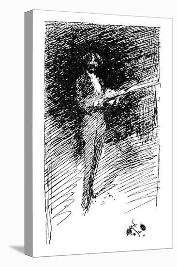 Pablo de Sarasate drawing by Whistler-James Abbott McNeill Whistler-Premier Image Canvas