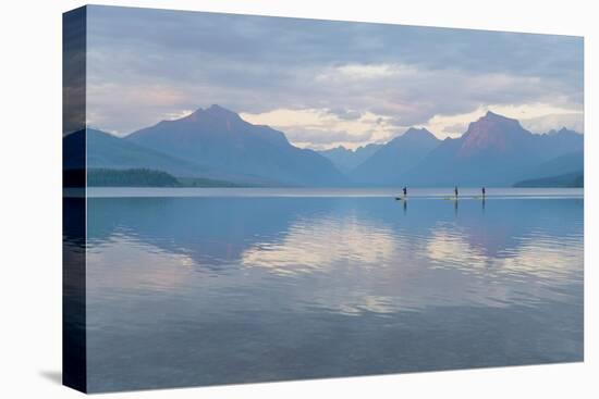 Paddle Boarding on Lake McDonald Glacier National Park, Montana-Alan Majchrowicz-Premier Image Canvas