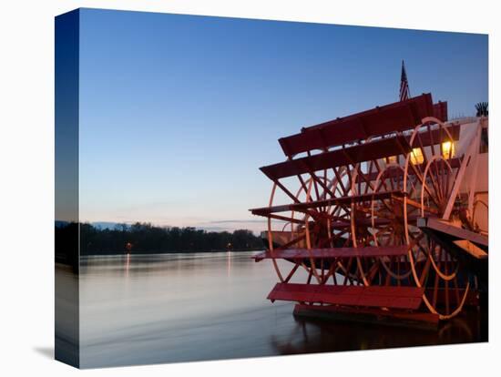 Paddlewheel Riverboat Julia Belle Swain on the Mississippi River, La Crosse, Wisconsin-Walter Bibikow-Premier Image Canvas