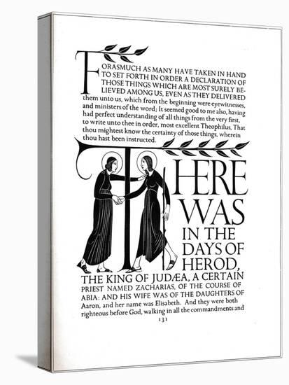 Page Decoration from the Four Gospels, 1931-Eric Gill-Premier Image Canvas