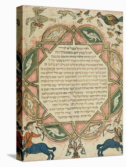 Page from a Hebrew Bible Depicting Domestic Animals and Centaurs, 1299-Joseph Asarfati-Premier Image Canvas