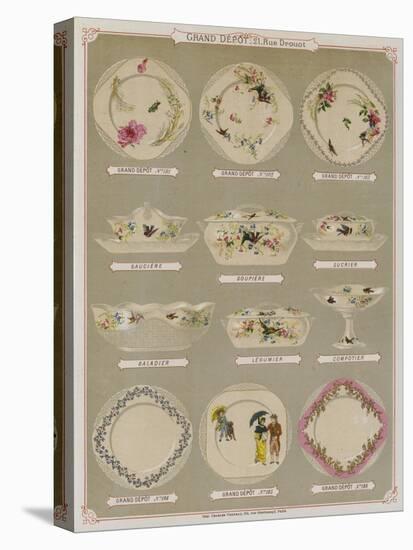 Page from the Catalogue of the Grand Depot De Porcelaines, Faiences Et Verreries-null-Premier Image Canvas