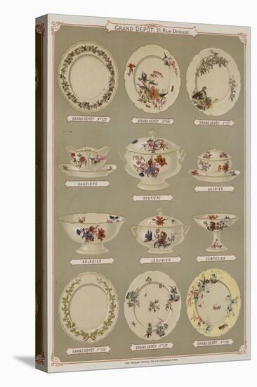 Page from the Catalogue of the Grand Depot De Porcelaines, Faiences Et Verreries-null-Premier Image Canvas