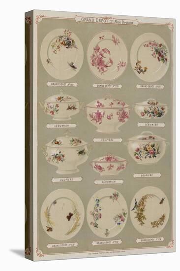 Page from the Catalogue of the Grand Depot De Porcelaines, Faiences Et Verreries-null-Premier Image Canvas