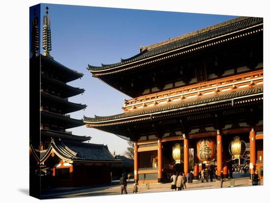 Pagoda and Gate of Sensoji Temple, Asakusa, Tokyo, Japan-null-Premier Image Canvas