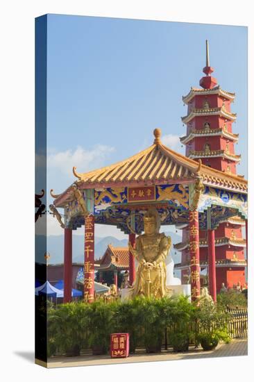 Pagoda at Ten Thousand Buddhas Monastery, Shatin, New Territories, Hong Kong, China, Asia-Ian Trower-Premier Image Canvas