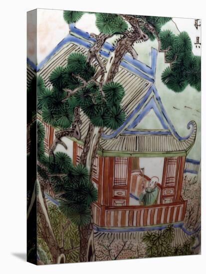 Pagoda in a Garden, Famille Verte-null-Premier Image Canvas