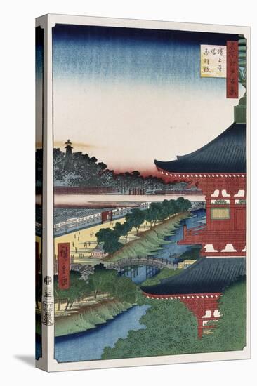 Pagoda of Zojoji, Akabane', from the Series 'One Hundred Views of Famous Places in Edo'-Ando Hiroshige-Premier Image Canvas