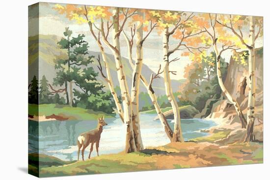 Paint by Numbers, Autumn Scene-null-Stretched Canvas