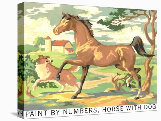 Paint by Numbers, Horse with Dog-Found Image Press-Premier Image Canvas
