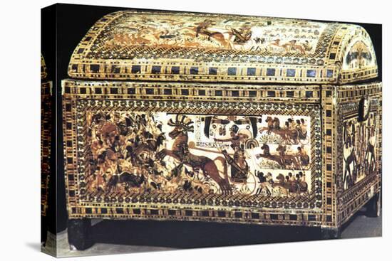 Painted and Inlaid Coffer from the Treasure of Tutankhamun, Ancient Egyptian, C1325 Bc-null-Premier Image Canvas