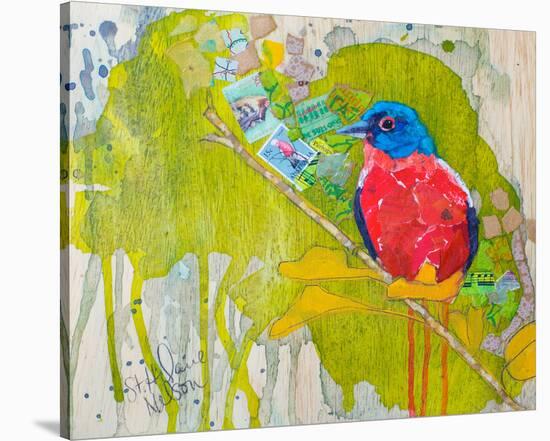 Painted Bunting-null-Stretched Canvas