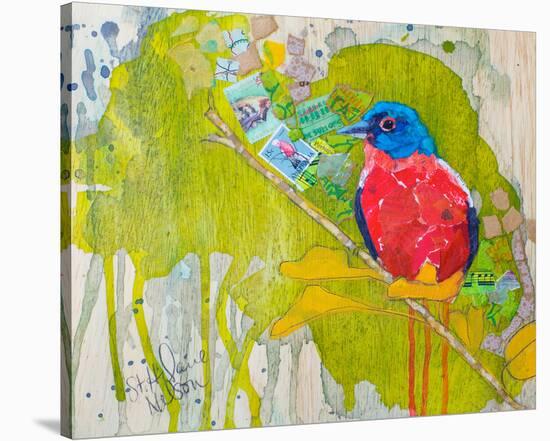 Painted Bunting-null-Stretched Canvas