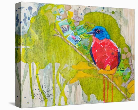 Painted Bunting-null-Stretched Canvas