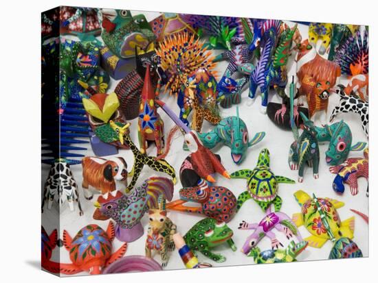 Painted Carved Wooden Animals, Oaxaca City, Oaxaca, Mexico, North America-R H Productions-Premier Image Canvas