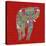 Painted Elephant Diamond-Sharon Turner-Stretched Canvas