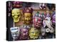 Painted face masks on display in the historical Newar city of Bhaktapur, Nepal, Asia-Alex Treadway-Premier Image Canvas