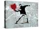 Painted heart Thrower-Banksy-Premier Image Canvas