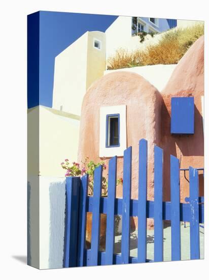 Painted Houses and Blue Gate, Imerovigli, Santorini, Cyclades Islands, Greek Islands, Greece-Lee Frost-Premier Image Canvas