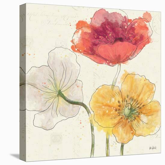 Painted Poppies V-Katie Pertiet-Stretched Canvas