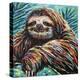 Painted Sloth I-Carolee Vitaletti-Stretched Canvas