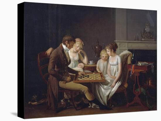 Painting of Family Game of Checkers, Ca 1803-Louis Leopold Boilly-Premier Image Canvas