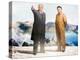 Painting of Kim Jong Il and Kim Il Sung, Pyongyang, Democratic People's Republic of Korea, N. Korea-Gavin Hellier-Premier Image Canvas