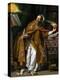 Painting of Saint Augustine of Hippo in his studio.-Vernon Lewis Gallery-Stretched Canvas