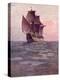 Painting of the Mayflower, Ship That Carried Pilgrims from England to New England Shore of America-null-Premier Image Canvas