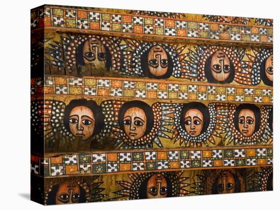 Painting of the Winged Heads of 80 Ethiopian Cherubs, Debre Berhan Selassie Church, Ethiopia-Gavin Hellier-Premier Image Canvas
