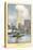 Painting of Woolworth Building from Ferry, New York City-null-Stretched Canvas