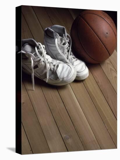 Pair of Boots with a Basketball-null-Premier Image Canvas