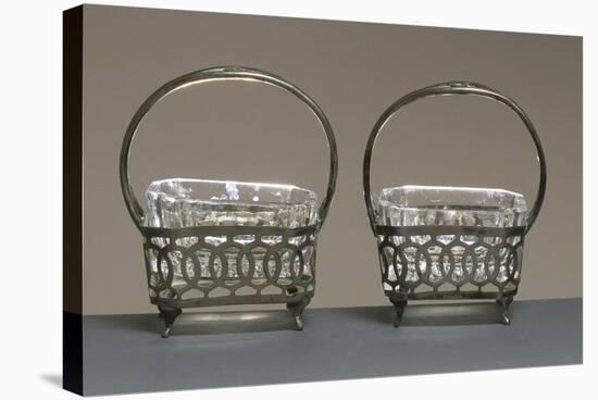 Pair of Crystal and Silver Salt Cellars-null-Premier Image Canvas