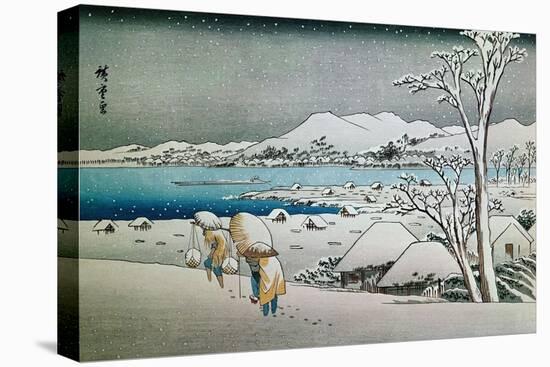 Paisaje Nevado, Grabado Japones-Ando Hiroshige-Premier Image Canvas