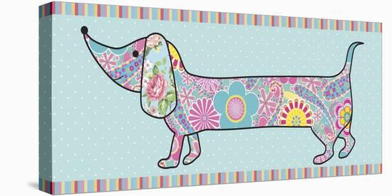 Paisley Pooch II-Linda Wood-Stretched Canvas