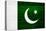 Pakistan Flag Design with Wood Patterning - Flags of the World Series-Philippe Hugonnard-Stretched Canvas