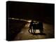 Pakistani Boy Pushes a Cart Along the Main Street in Rawalpindi, Pakistan-null-Premier Image Canvas